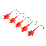 5pcs Jigging Hook Red Fishing Hook 21g/6cm Weight Lead Jig Fishhook - Aladdin Shoppers