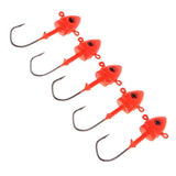 5pcs Jigging Hook Red Fishing Hook 21g/6cm Weight Lead Jig Fishhook - Aladdin Shoppers