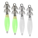 Maxbell 4pcs Sea Fishing Squid Hooks Octopus Hook Saltwater Fishing Lure Hard Bait Green and White - Aladdin Shoppers