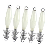 Maxbell 5pcs Sea Fishing Squid Hooks Octopus Hook Saltwater Fishing Lure Hard Bait 9cm/16g - Aladdin Shoppers
