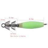 Maxbell 5pcs Sea Fishing Squid Hooks Octopus Hook Saltwater Fishing Lure Hard Bait 9cm/16g - Aladdin Shoppers