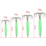 Maxbell Stainless Steel Luminous Squid Hook Barrel Umbrella Octopus Hook 6.3/7.2cm