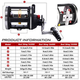 Trolling Reel Conventional Jigging Reel for Sea Big Game Fishing TA5000