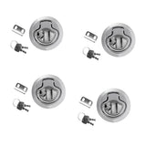 8 Pieces Zinc Alloy Chrome Finished Marine Boat Deck Flush Latch Pull Latch