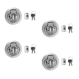 8 Pieces Zinc Alloy Chrome Finished Marine Boat Deck Flush Latch Pull Latch
