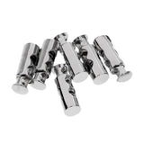 12Pcs Metal Barrel String Cord Locks 2 Hole Toggle Spring Clasp Stop End