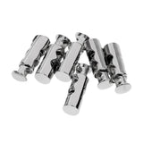 12Pcs Metal Barrel String Cord Locks 2 Hole Toggle Spring Clasp Stop End