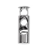 12Pcs Metal Barrel String Cord Locks 2 Hole Toggle Spring Clasp Stop End