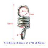 Maxbell 5Pcs Extension Spring Suspension Hook Hanger for Garden Swing Hammock Chair