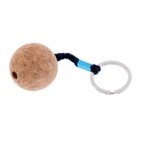 Maxbell 2Pcs 3.5cm Single Ball Cork Keyring Buoyant Key Ring Marine Sail Boat Float
