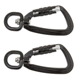 10x2Pieces Lightweight Heavy Duty Self Lock Carabiner Auto Lock Hook Hiking