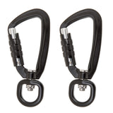 10x2Pieces Lightweight Heavy Duty Self Lock Carabiner Auto Lock Hook Hiking