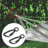 10x2Pieces Lightweight Heavy Duty Self Lock Carabiner Auto Lock Hook Hiking