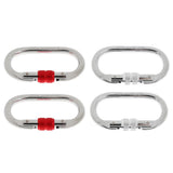 Maxbell Maxbell 2 Pieces 25KN Screwgate Locking Rock Climbing Caving Carabiner Silver