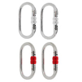 Maxbell Maxbell 2 Pieces 25KN Screwgate Locking Rock Climbing Caving Carabiner Silver