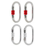 Maxbell Maxbell 2 Pieces 25KN Screwgate Locking Rock Climbing Caving Carabiner Silver