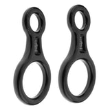 Maxbell 2 Pieces 35KN Aluminum Alloy Climbing Figure 8 Descender Belay Device Black - Aladdin Shoppers