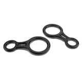 Maxbell 2 Pieces 35KN Aluminum Alloy Climbing Figure 8 Descender Belay Device Black - Aladdin Shoppers