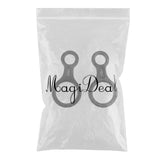 Maxbell 2 Pieces 35KN Aluminum Alloy Climbing Figure 8 Descender Belay Device Black - Aladdin Shoppers