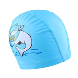 Maxbell Maxbell Children's Waterproof Cartoon Dolphin Swimming Cap Ear Protection Lake blue