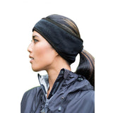 Winter Warm Fleece Ponytail Headband Ear Cover Ear Warmer Head Wear Black