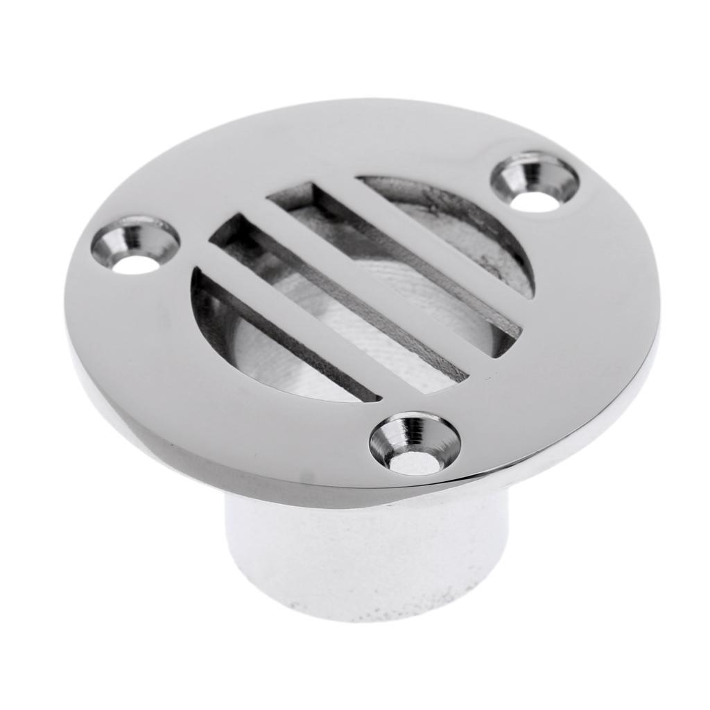 Maxbell Compact 1.77" x 1" Boat Floor Deck Drain - Marine 316 Stainless Steel