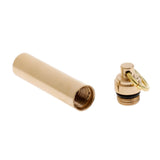 Maxbell Brass Waterproof Pill Capsule Toothpick Holder Box Survival Waterproof Storage Container