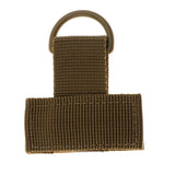 Maxbell 4x2 Pieces Outdoor MOLLE Nylon Webbing T Hook & Loop D Key Ring Tan