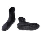 2xWetsuits Neoprene 5mm Hi Cut Zipper Boot Snorkeling Diving Boots XL (43-44)