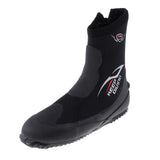 2xWetsuits Neoprene 5mm Hi Cut Zipper Boot Snorkeling Diving Boots XL (43-44)