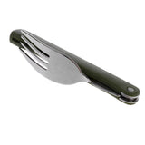 Maxbell Stainless Steel Folding Cutlery Set Spoon Fork Knife for Camping Picnic BBQ - Aladdin Shoppers