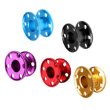 Maxbell 2x Empty Aluminum Alloy Scuba Diving Finger Reel Guide Line Spool Red Purple