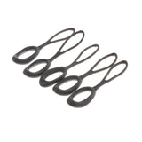 Maxbell 2x5 Pieces Non-slip Strong Zipper Pull Cord Zip Puller Zip Fastener Grey