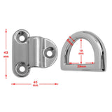 Maxbell 20pcs Small Folding Pad Eye Deck Lashing Rings Staple Cleat for Trailer Boat