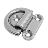Maxbell 2pcs Heavy Duty 316 Stainless Steel Folding Pad Eye Deck Lashing D Ring Tie Down Anchor Point Plate 9mm - Aladdin Shoppers