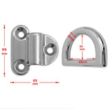 Maxbell 2pcs Heavy Duty 316 Stainless Steel Folding Pad Eye Deck Lashing D Ring Tie Down Anchor Point Plate 9mm - Aladdin Shoppers