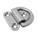 Maxbell 2pcs Heavy Duty 316 Stainless Steel Folding Pad Eye Deck Lashing D Ring Tie Down Anchor Point Plate 9mm - Aladdin Shoppers