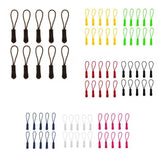 Maxbell 10Pcs Plastic Zipper Pull Cord Zip Puller Slider for Clothes Bags White - Aladdin Shoppers