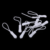 Maxbell 10Pcs Plastic Zipper Pull Cord Zip Puller Slider for Clothes Bags White - Aladdin Shoppers