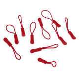 Maxbell 10Pcs Plastic Zipper Pull Cord Zip Puller Slider for Clothes Bags Dark Red - Aladdin Shoppers