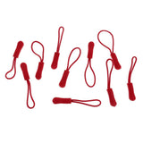 Maxbell 10Pcs Plastic Zipper Pull Cord Zip Puller Slider for Clothes Bags Dark Red - Aladdin Shoppers