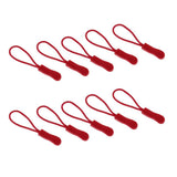 Maxbell 10Pcs Plastic Zipper Pull Cord Zip Puller Slider for Clothes Bags Dark Red - Aladdin Shoppers