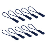 Maxbell 10Pcs Plastic Zipper Pull Cord Zip Puller Slider for Clothes Bags Dark Blue - Aladdin Shoppers