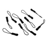 Maxbell 10Pcs Plastic Zipper Pull Cord Zip Puller Slider for Clothes Bags Black - Aladdin Shoppers