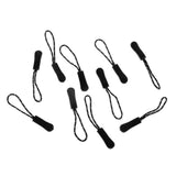 Maxbell 10Pcs Plastic Zipper Pull Cord Zip Puller Slider for Clothes Bags Black - Aladdin Shoppers