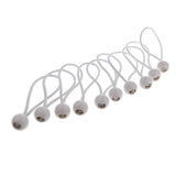 Maxbell 200 Piece 16cm Heavy Duty Ball Bungee Cord Tie down Cord Canopy Straps white