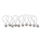 Maxbell 200 Piece 16cm Heavy Duty Ball Bungee Cord Tie down Cord Canopy Straps white