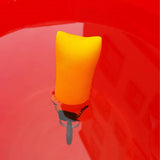 Maxbell 2pcs Rectangle Neoprene Floating Keyring for Boating Sailing Rose Red&Orange