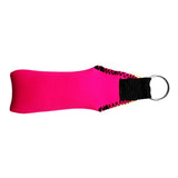 Maxbell 2pcs Rectangle Neoprene Floating Keyring for Boating Sailing Rose Red&Orange