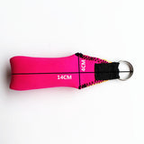 Maxbell 2pcs Rectangle Neoprene Floating Keyring for Boating Sailing Rose Red&Orange
